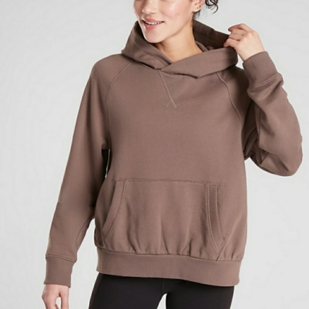 Athleta Moonrise Hoodie Mineral Brown Size Medium